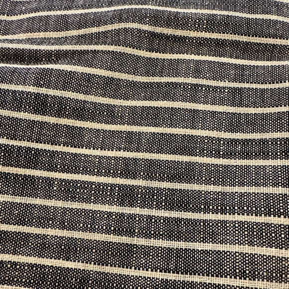 New With Tags - Wide Leg Cropped Cotton Linen Striped Harem / Palazzo Pants - Picture 5 of 6